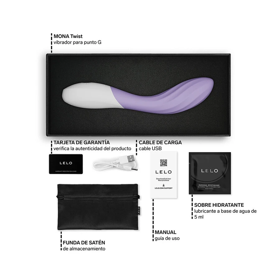 LELO - MONA TWIST RECHARGEABLE APP-CONTROLLED G-SPOT VIBRATOR LAVENDER